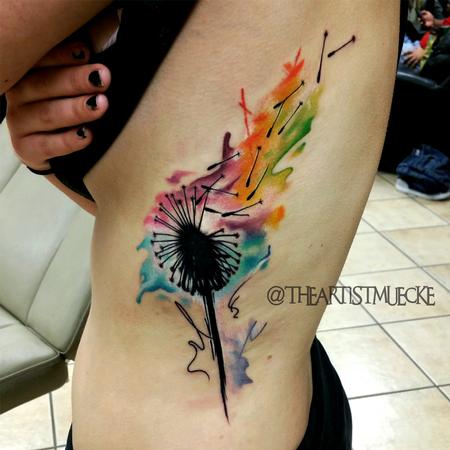 Watercolor tattoo, dandelion watercolor Tattoo Design Thumbnail